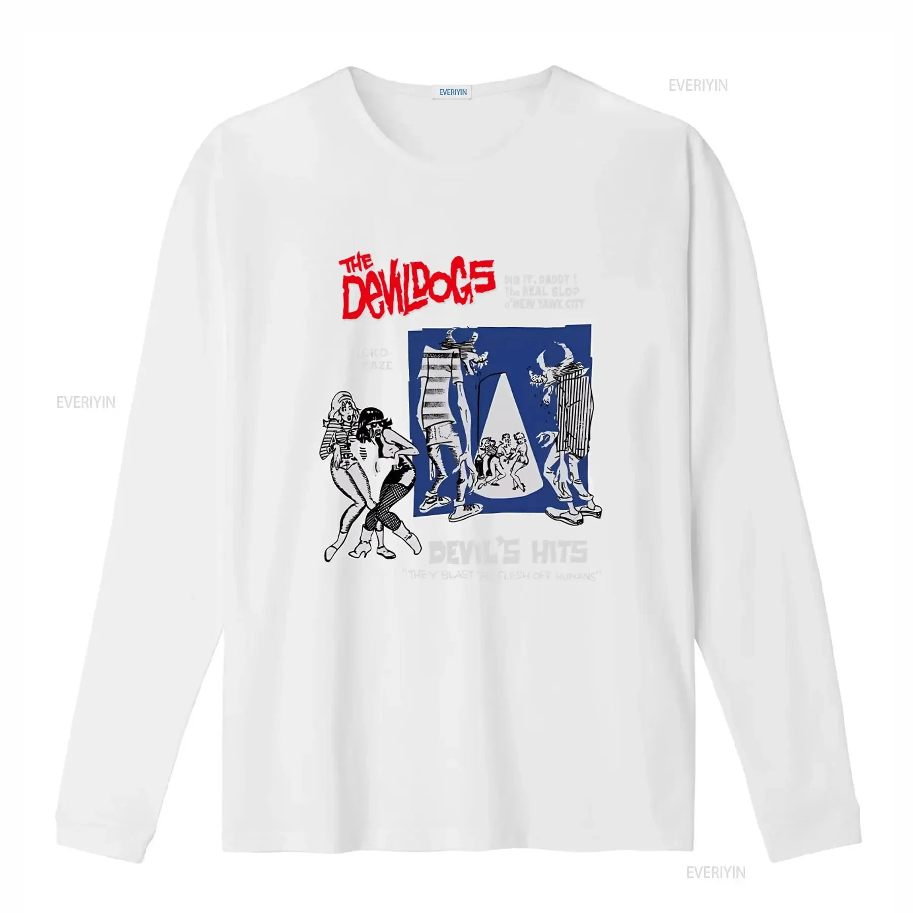 Devil Dogs Devil'S Hits Men'S T Shirt Vintage Rock Band Print Unique Art Design Perfect for Music Lovers vintage Washed - view 4