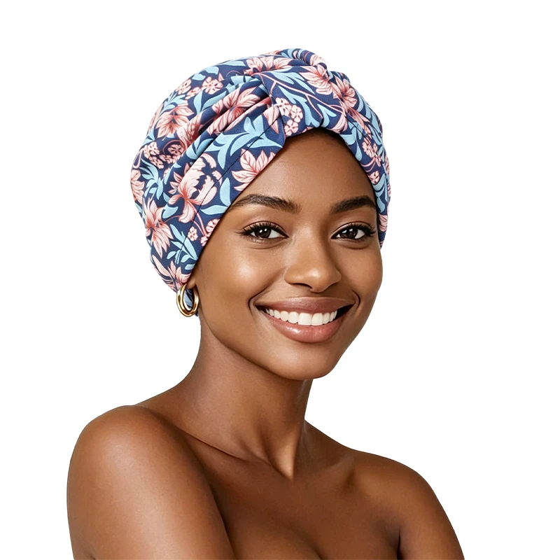 Women Printed Cap Muslim Hijab Hair Accessories Satin Cap Chemo Cancer Cap Household Use Cap view 5