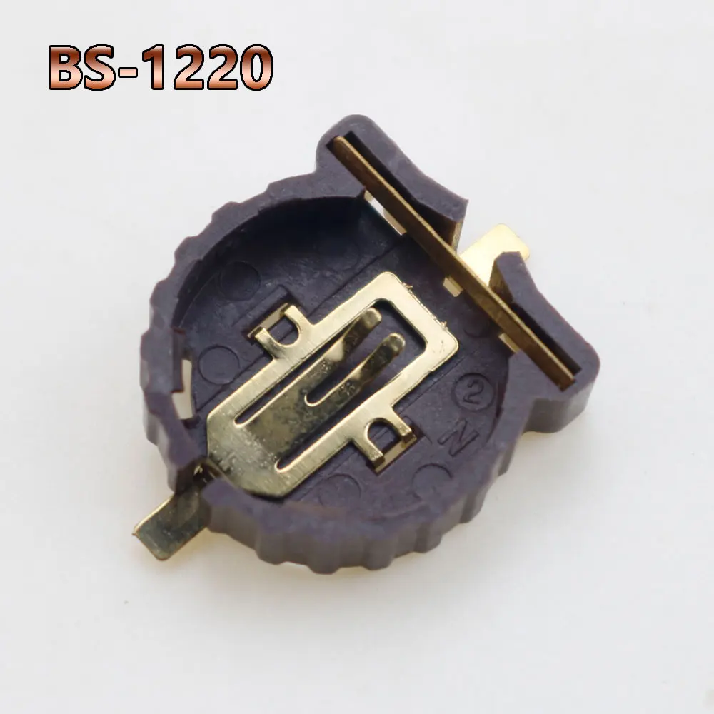 

10-100PCS/Lot SMT SMD CR1220 CR1225 BS-1220-2 3V BUTTON CELL BATTERY SOCKET HOLDER CASE BOX BS-1220