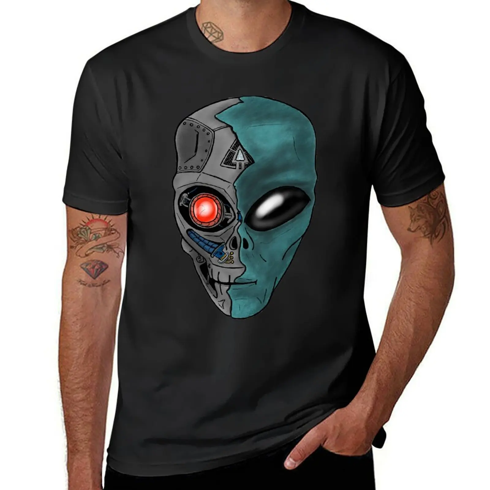 Cyborg Alien T-Shirt hippie clothes quick drying kawaii clothes Short sleeve tee t shirts for men graphic