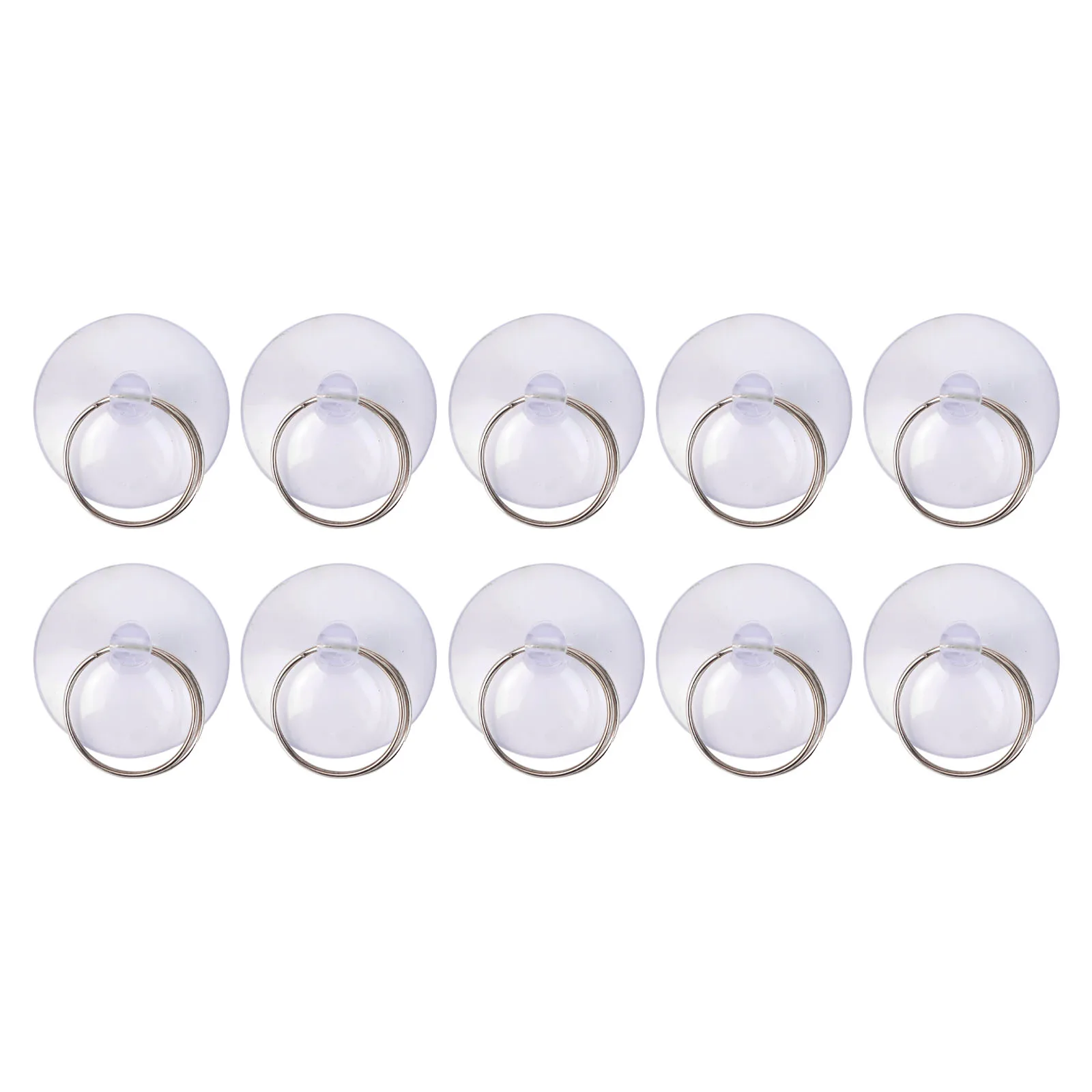 10pcs Suction Cups With Hoop Transparent Rubber Glass Suckers 25/35/45mm Diameter Perfect For Bathroom Wall Hooks