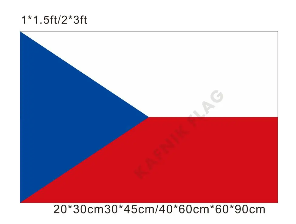 KAFNIK, 20*30cm/30*45cm/40*60cm/60*90cm Small Flags Czech Republic Flag for Countries World Event Decorative Flags