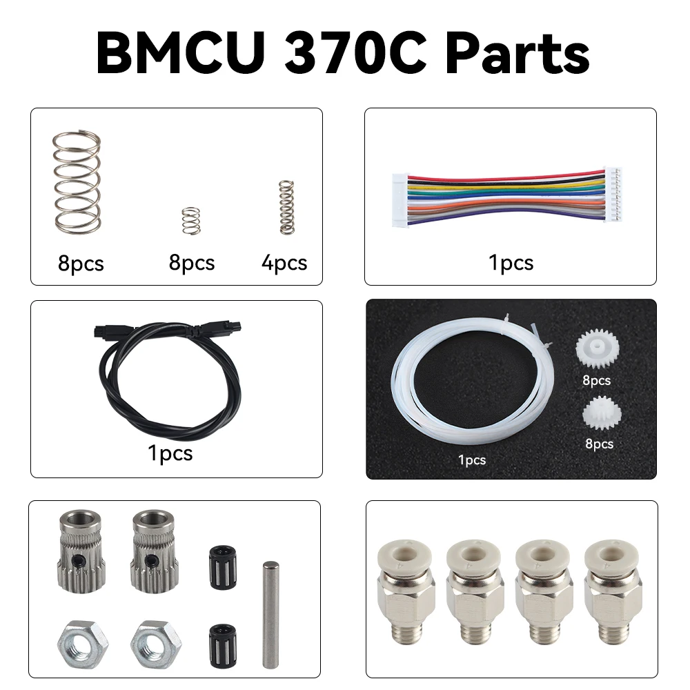 Toaiot BMCU 370C AMS Pneumatischer Anschluss-Getriebesatz und Kunststoffgetriebe-PTFE-Schlauch-Federsatz 3D-Drucker-Ersatzteile – Detail 1