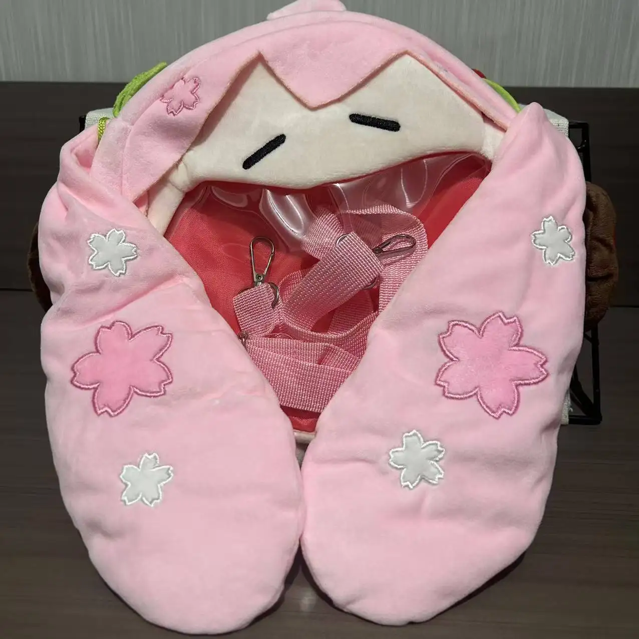 

30X25CM Anime Hatsune Miku pink sakura Kawaii Figure Shoulder bag and crossbody bag Toys Doll Cosplay props Gifts