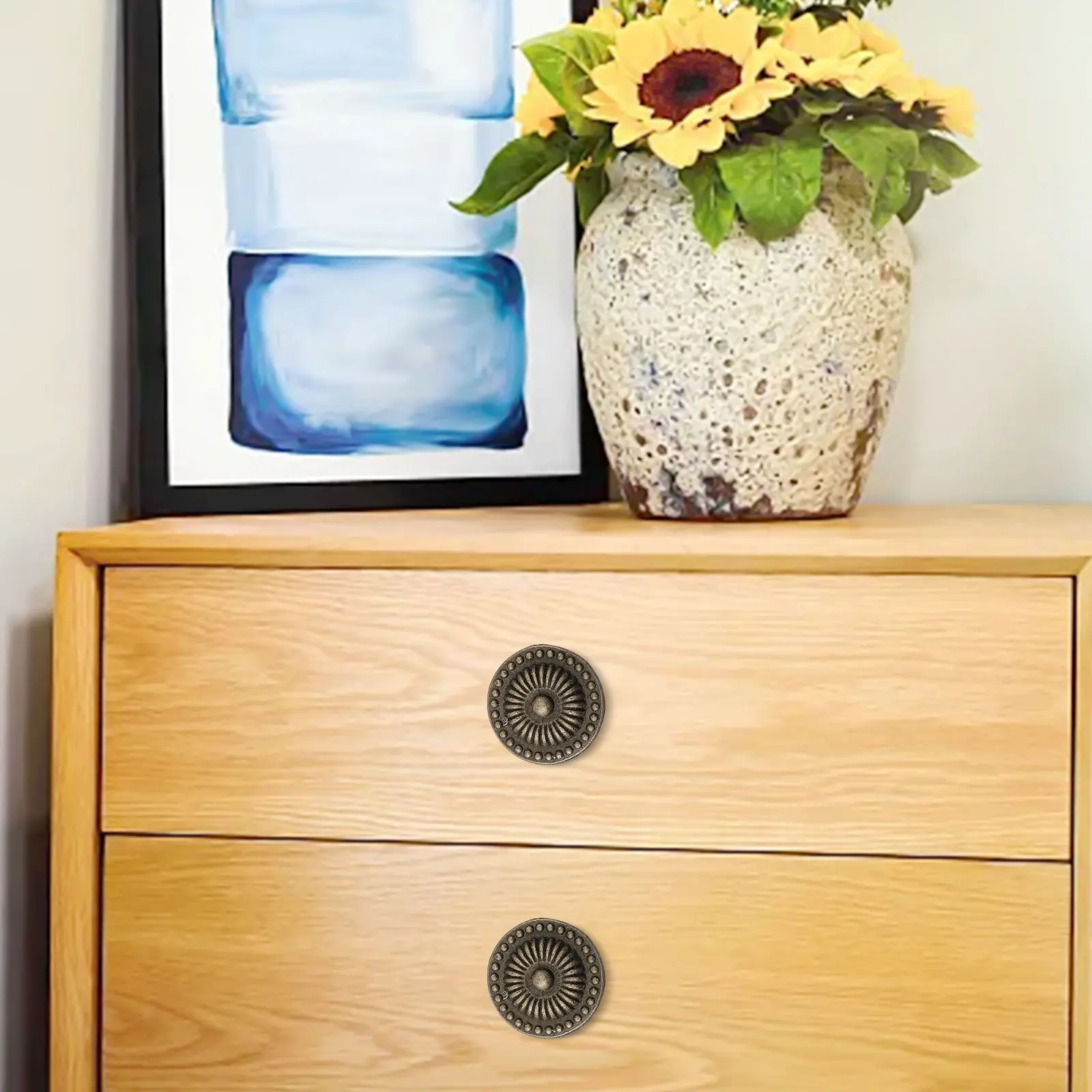 

Brass Drawer Pulls Antique Brass Cabinet Handles Furniture Upgrade Rustic Brass Color Fade-resistant Rust-proof