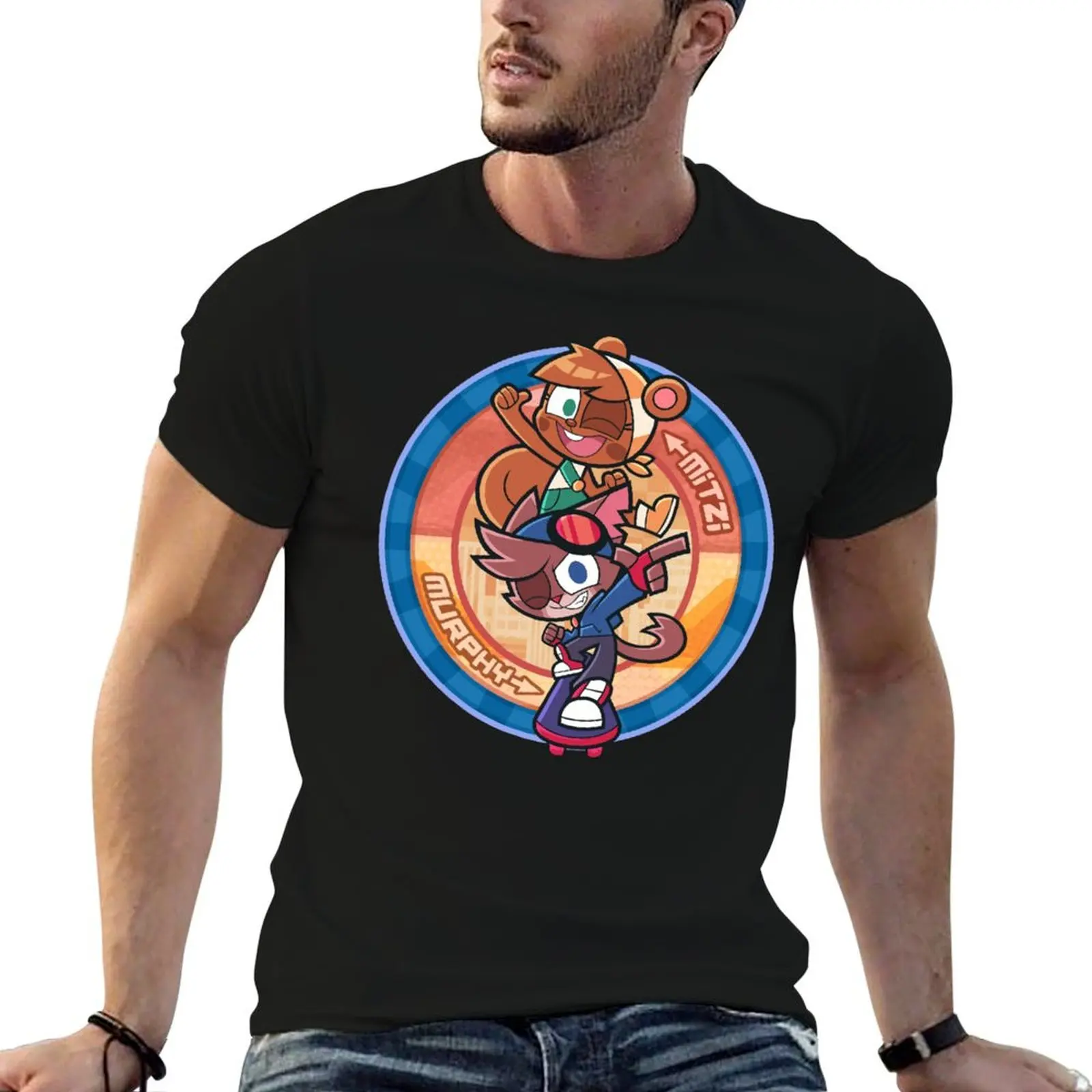 Murphy & Mitzi- Skateboarding T-Shirt Work Daily Short Sleeve Top