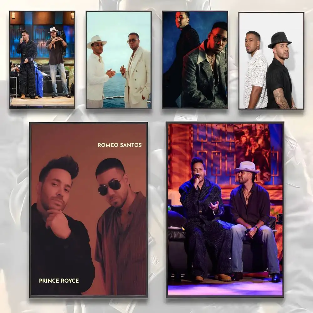 Romeo Santos Prince Royce Better Late Than Never Poster Sticker Print Waterproof Wall Art For Living Room Bedroom Home Decor