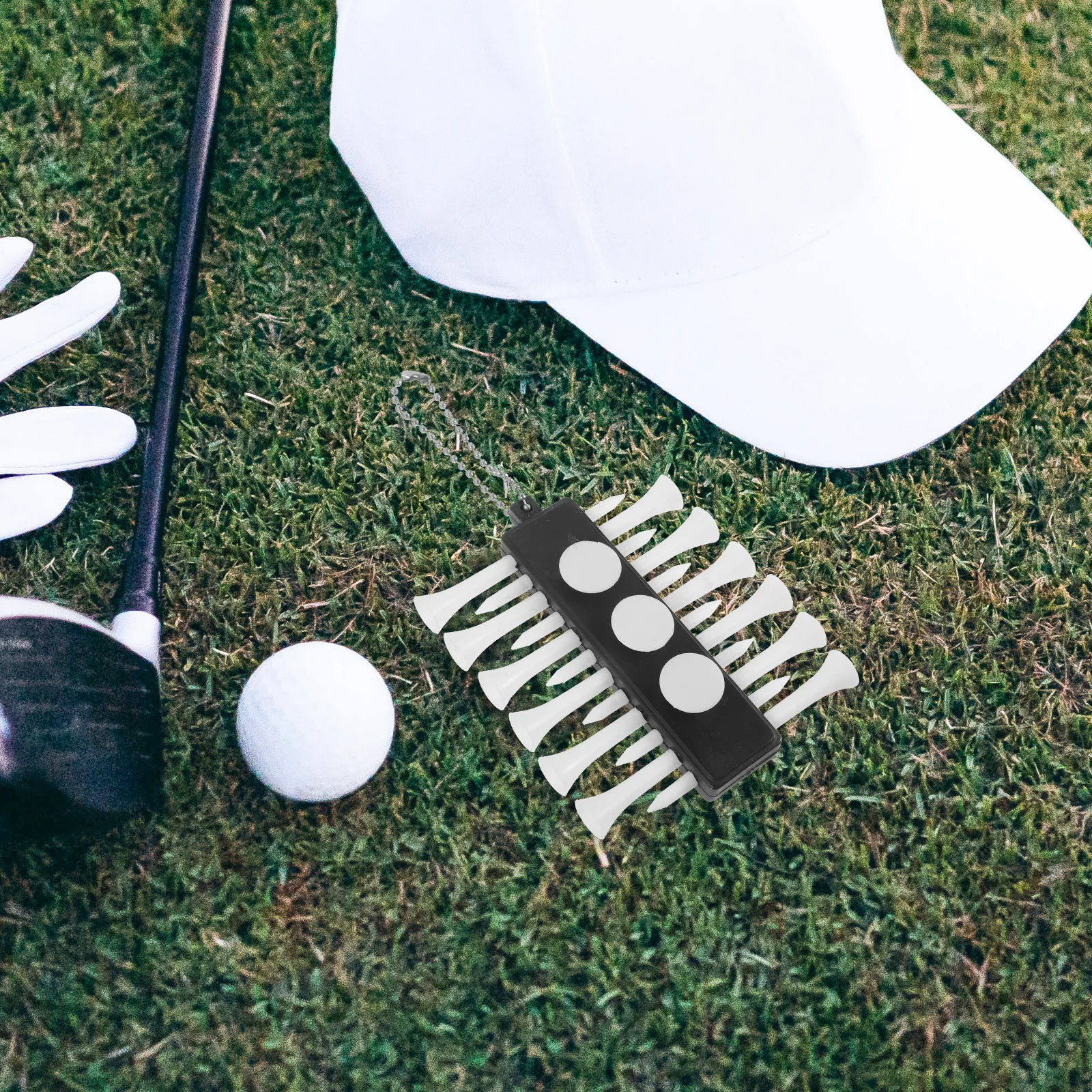 

Golf Ball Hanging Carrier White Plastic Tees Container Holder Durable Anti Wear Golfs Accessories Plastic Golfs Tee Holder