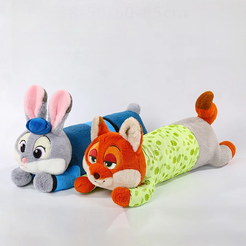 Oreiller en peluche Zootopia Judy et Nick, 100cm, mignon, cadeau d'anniversaire et de noël pour enfants, poupée animale en peluche, compagnon de sommeil doux