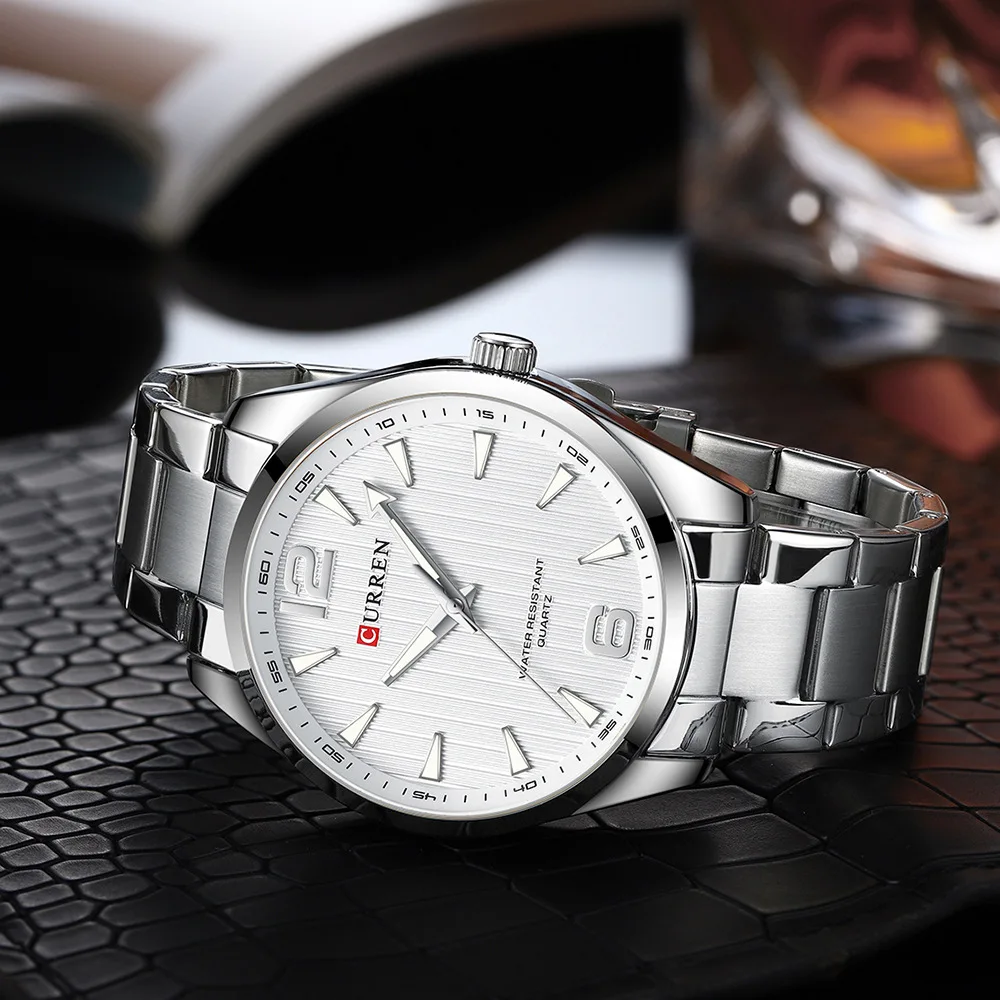 CURREN 8434 Modemarke Herrenuhr Wasserdicht Nachtlicht Elegante Business-Uhr mit Edelstahlarmband Geschenk für Männer Reloj Hombre – Detail 14