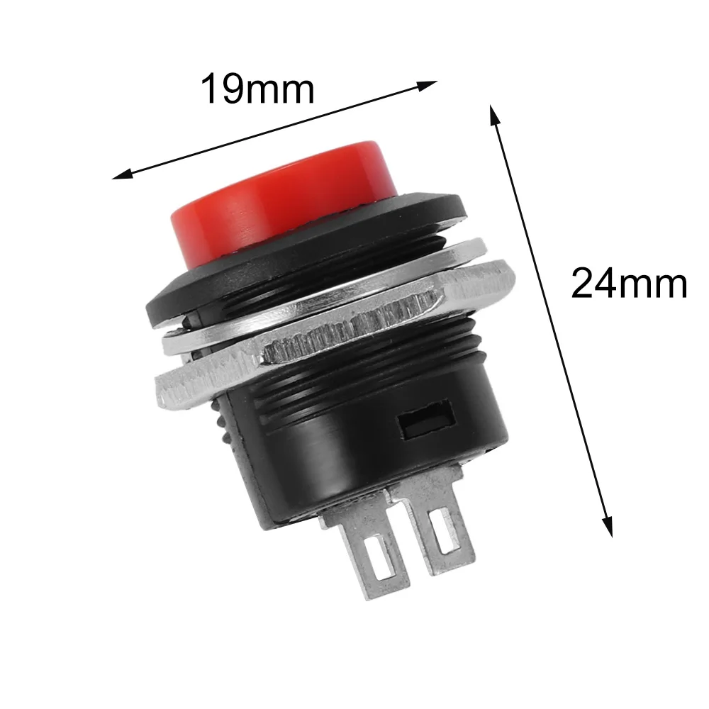 1Pc Car Start Momentary Switch Colorful 16mm Horn Switchs ON/OF Push Button Useful Durable Boat Car Auto Accessories 6Colors