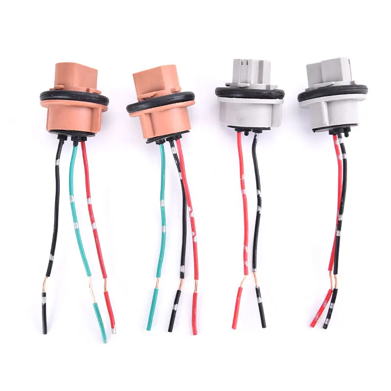 2 pçs t20 7440 7443 led suporte da lâmpada led soquete adaptador conector led luz do lado de estacionamento lâmpada cablagem adaptador soquete