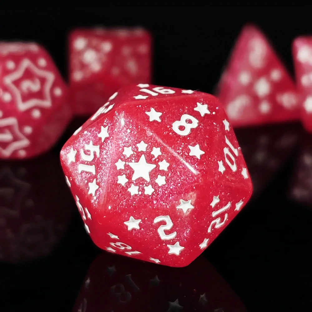 7 قطعة/المجموعة الزنزانات والتنينات الاكريليك الجميلة نجوم النرد مجموعة للمنزل نادي KTV الترفيه التبعي