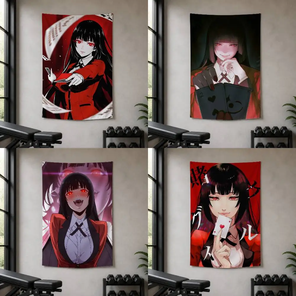 Kakegurui  Decorative Hanging Flag with Grommets for Garage Bedroom Dorm Wall Decor