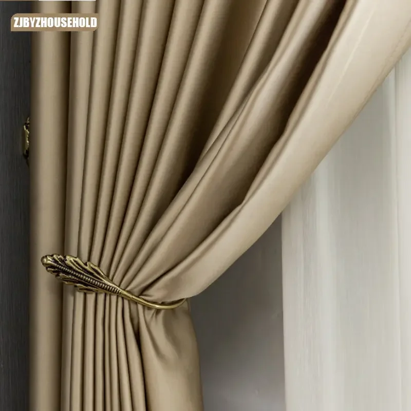 

Luxury Modern 100% Blackout Curtains for Living Room Curtains for Bedroom Artificial High-precision Thermal Fabric Windows 2023