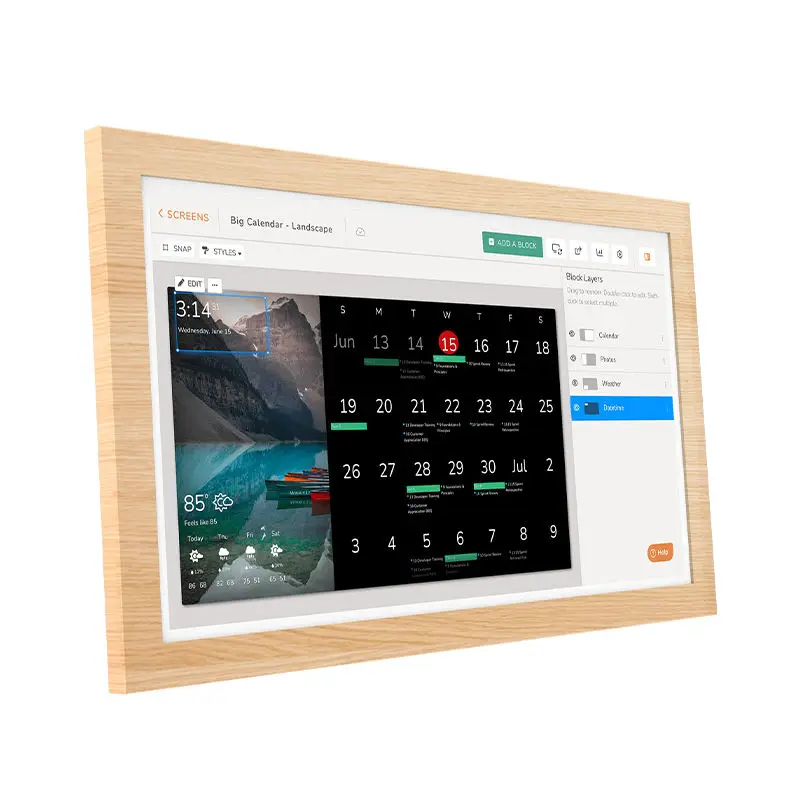 

24-Inch Touch Screen Wall-Mounted Android Digital Calendar Photo Frame 4GB/32GB POE NFC For Modern Smart Home Tablet