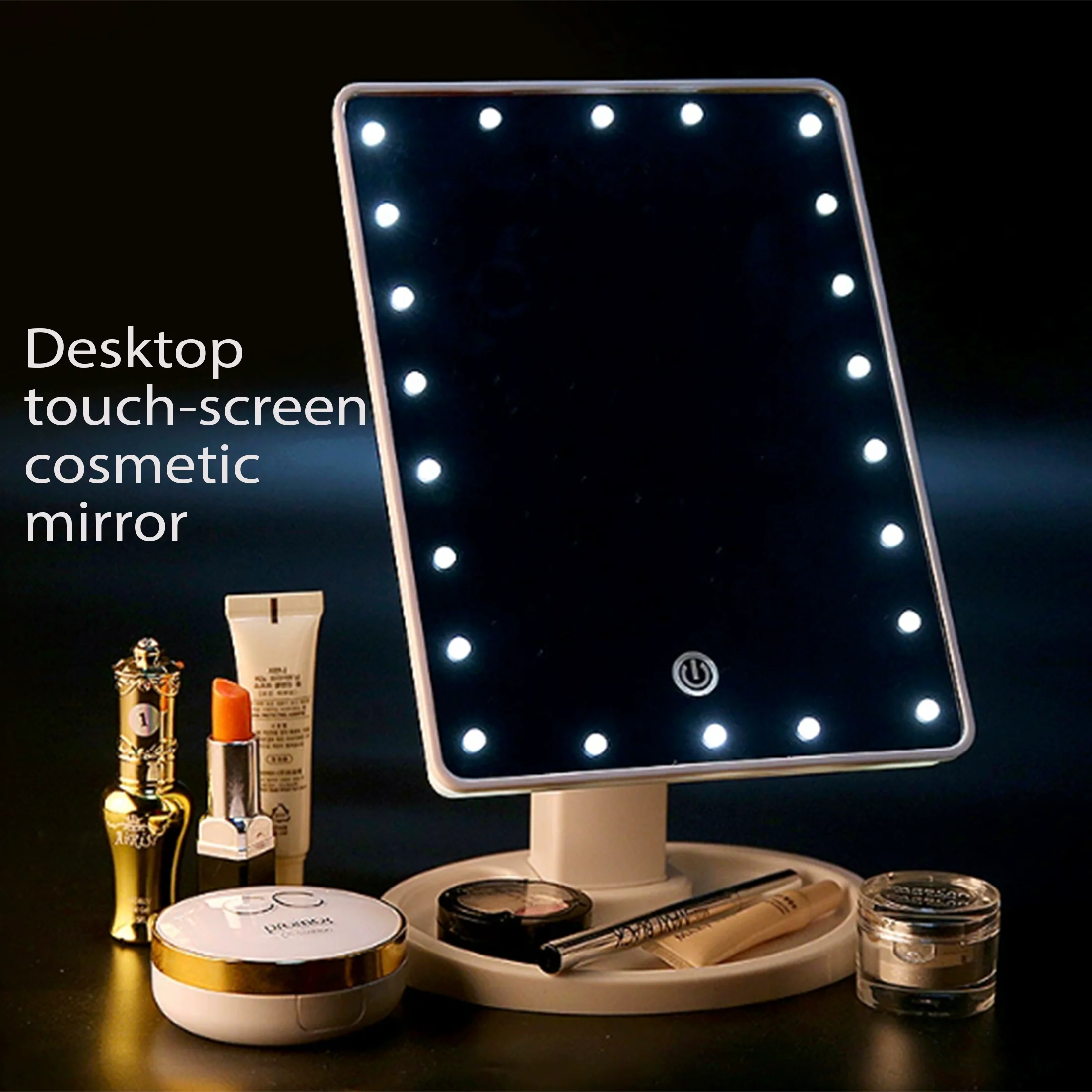 Hoogwaardige LED-make-upspiegel | 1PC draagbare opvouwbare slaapkamer desktop speciale dressing en verlichting.