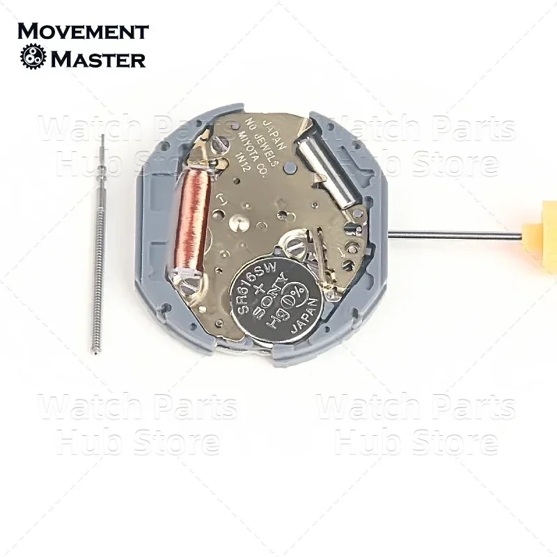 Японский механизм MIYOTA 1N12, дата на 6, механизм кварцевых часов, новый оригинальный механизм 1N12, запасные части для ремонта часов