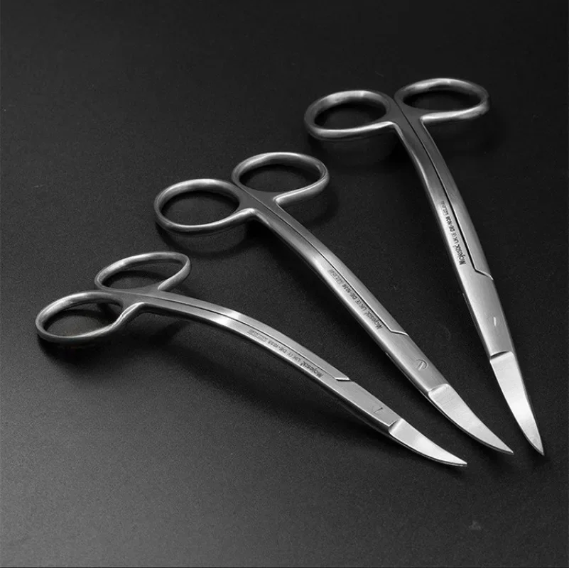 

Стоматологические хирургические ножницы с двойным изгибом, ножницы для тканей из нержавеющей стали с изогнутым кончиком, щипцы, хирургический инструмент для зубного имплантата