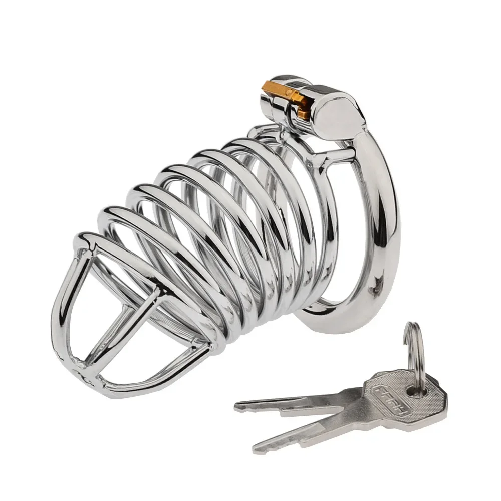 Male Chastity Devices Stainless Steel Big Cock Cage with Removable Urethral Catheter BDSM Sex Toys for Men Metal Penis Lock