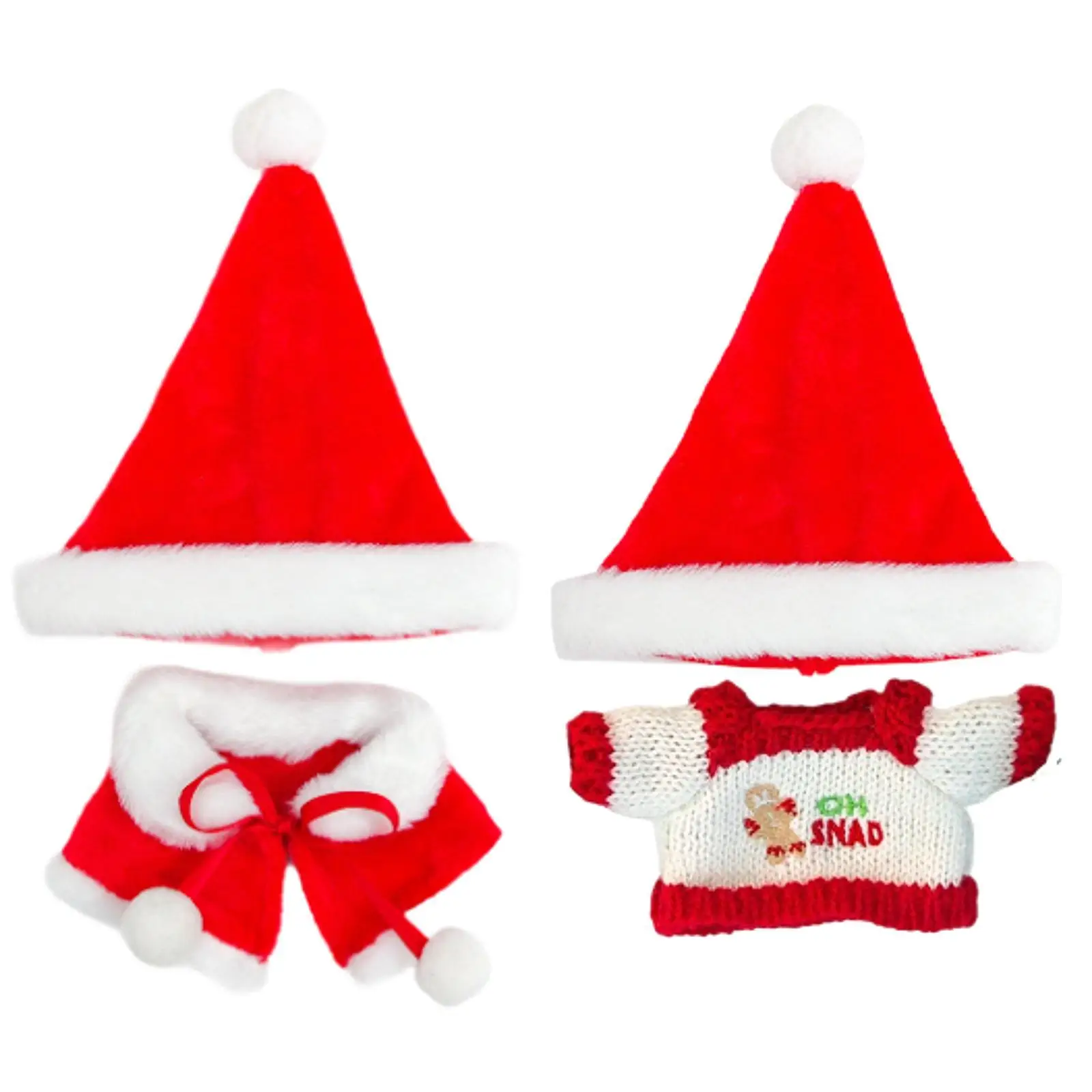 Vestiti per bambole da 15 cm 17 cm Vestiti per bambole in peluche Abiti comodi alla moda per Natale