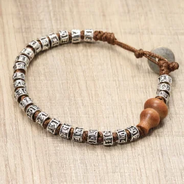 Naturstein-Armband im tibetischen Stil, Kürbis-Armband für Frauen, Geschenk, Herrenschmuck, geeignet für den Alltag und Partys.