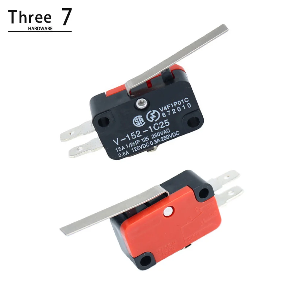 

10pcs microswitches v-152-1c25, 15A limit switch, mechanical travel switch, contact type, small self reset