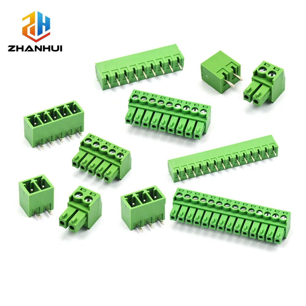 5Sets 15EDG 2EDG Terminal Block Connector 2.54mm 3.5mm 3.81mm 3.96mm 5.08mm Pitch 2-12Pin PCB Mount Male Plug Female Header