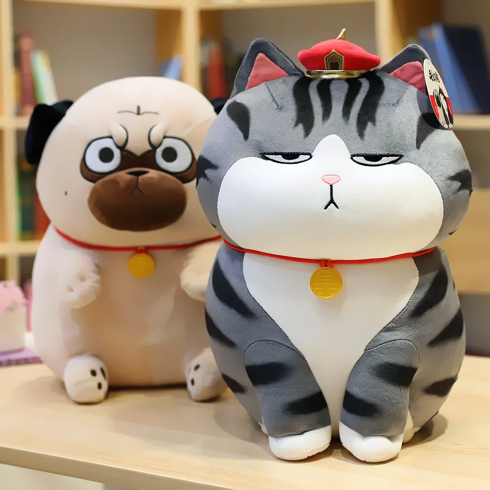 23-55cm Long Live My Emperor Cat Doll Bazaar Black Plush Toy High Quality Kawaii Cartoon Anime Stuffed Pillow Xmas Gift for Kids