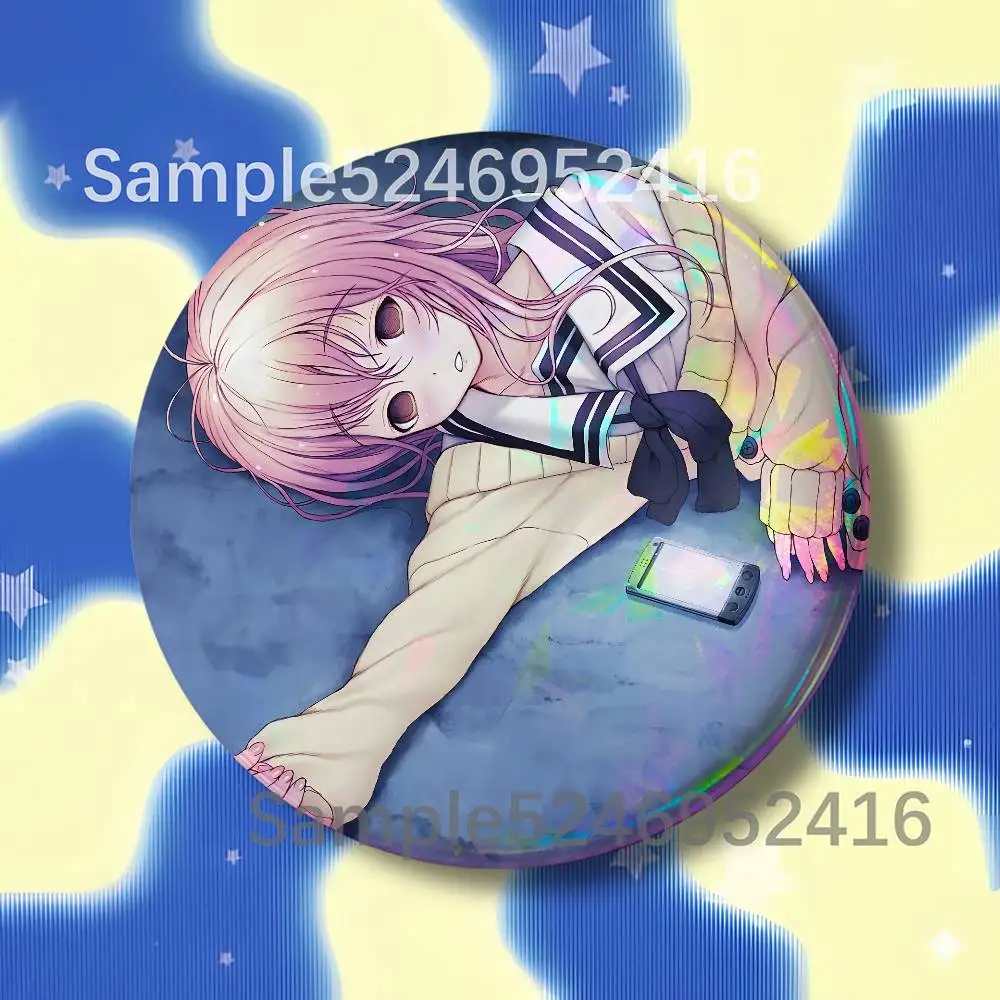 Aoi Mukou T-Totono Game Laser Badge Runde Kreative Anstecknadel Brosche Nischendesign Brosche für Rucksack Reversnadeln Accessoires – Detail 16