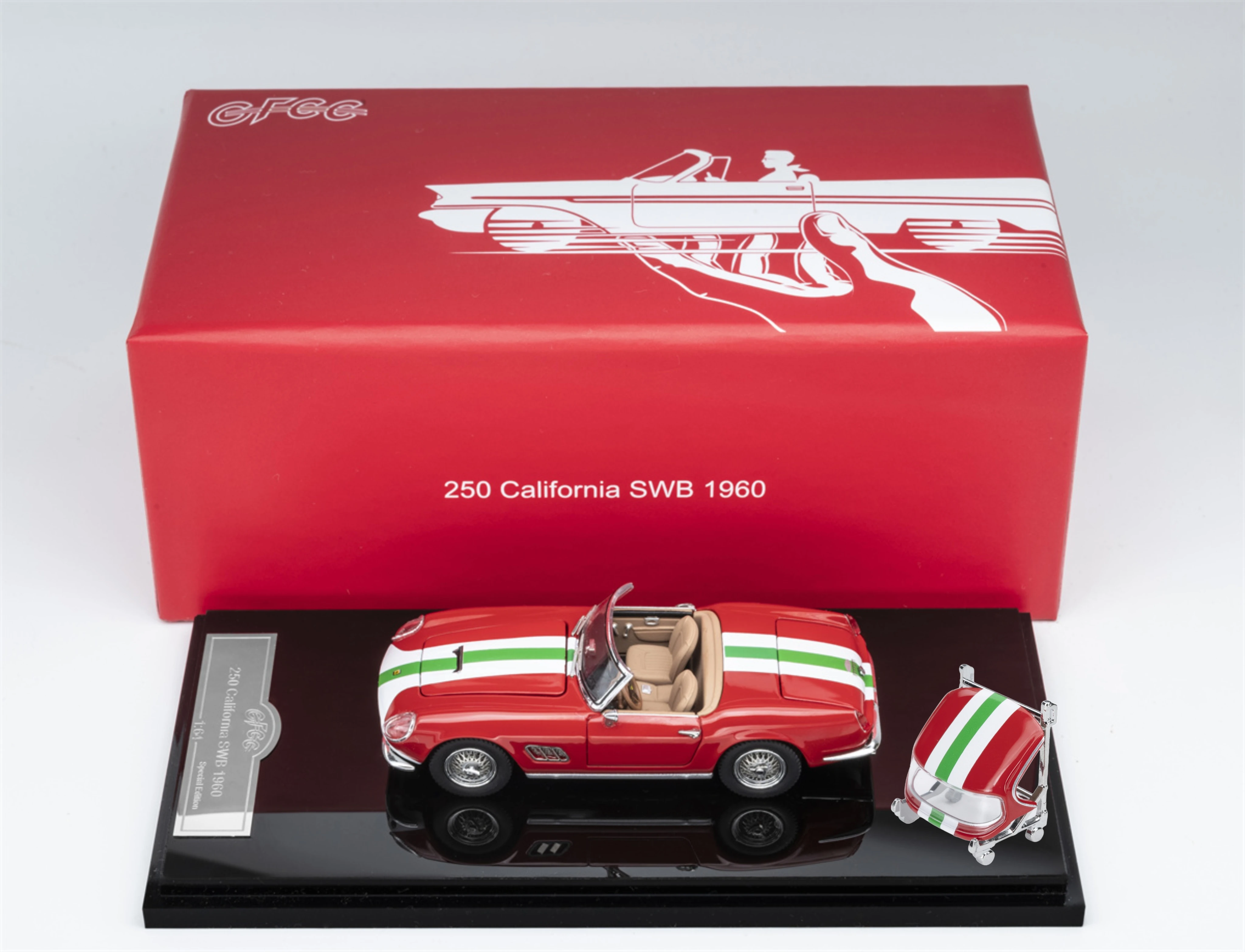 GFCC 1/64 Ferrari 250 SWB 1960 Modello di auto in lega dipinta in edizione limitata italiana