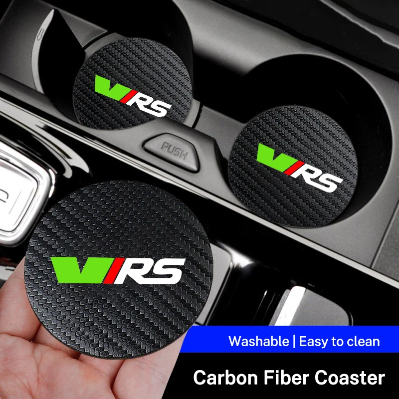 

2pcs Car Anti-Slip Water Cup Pad Drink Holder Mat For Skoda VRS Octavia 2 3 Kamiq MK3 Kodiaq Karoq Superb Fabia Auto Accessories