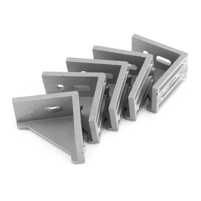 5/10 قطعة 2020-4040 دعامة زاوية من الألومنيوم ، موصل زاوية على شكل حرف L 90 ، مطحونة باستخدام الحاسب الآلي عالية الدقة لتأطير ملف T-Slot