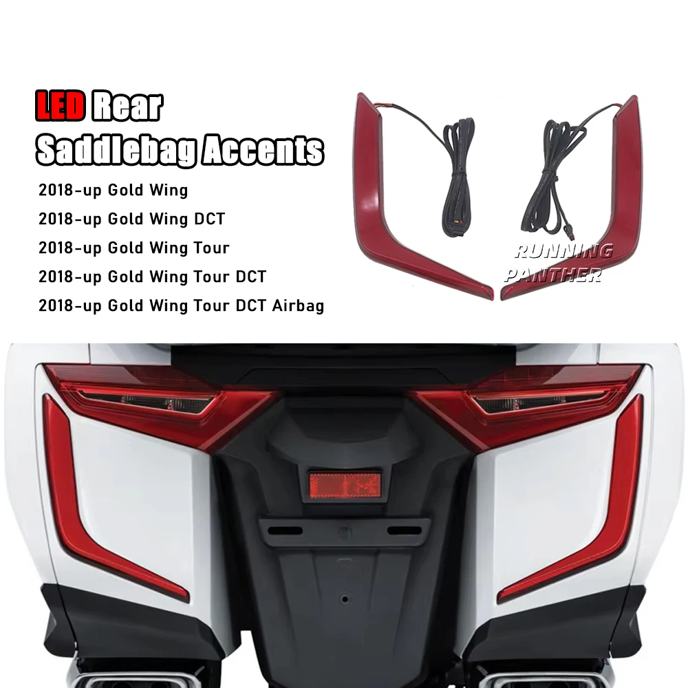 

Goldwing GL1800 NEW LED Rear Saddlebag Accents Motorcycle Accessorie For Honda Gold Wing GL1800 2018 2019 2020 2021