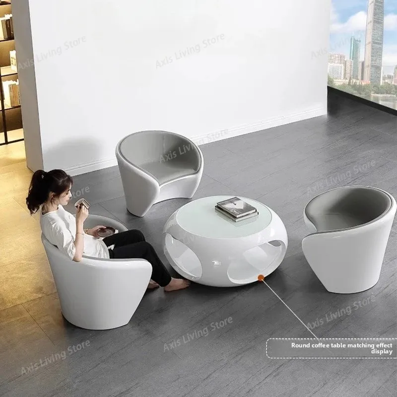 

Italian Style Minimalist Sofa Side Tables Nordic Creative Hotels Lounge Area Coffee Table Set Dental Café Furniture