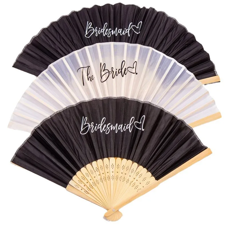 

10PC Elegant Bride Fan Dazzling Hand held Bridal Accessory Wedding Decoration Single Women Party Supplies