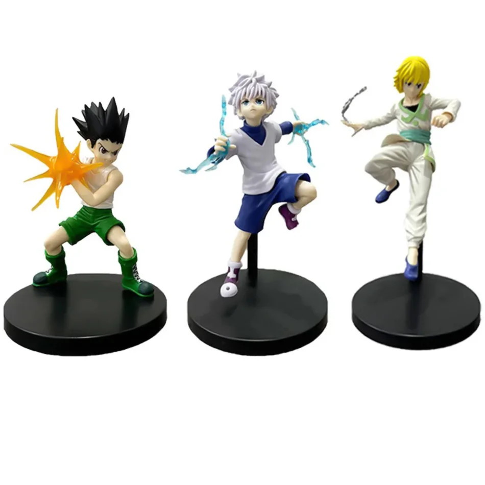 أنيمي هنتر × هنتر كيلوا زولديك غون · فريكس كرولو لوسيلفر الشكل البلاستيكية نموذج جمع زخرفة لعبة دمية الهدايا في الأوراق المالية