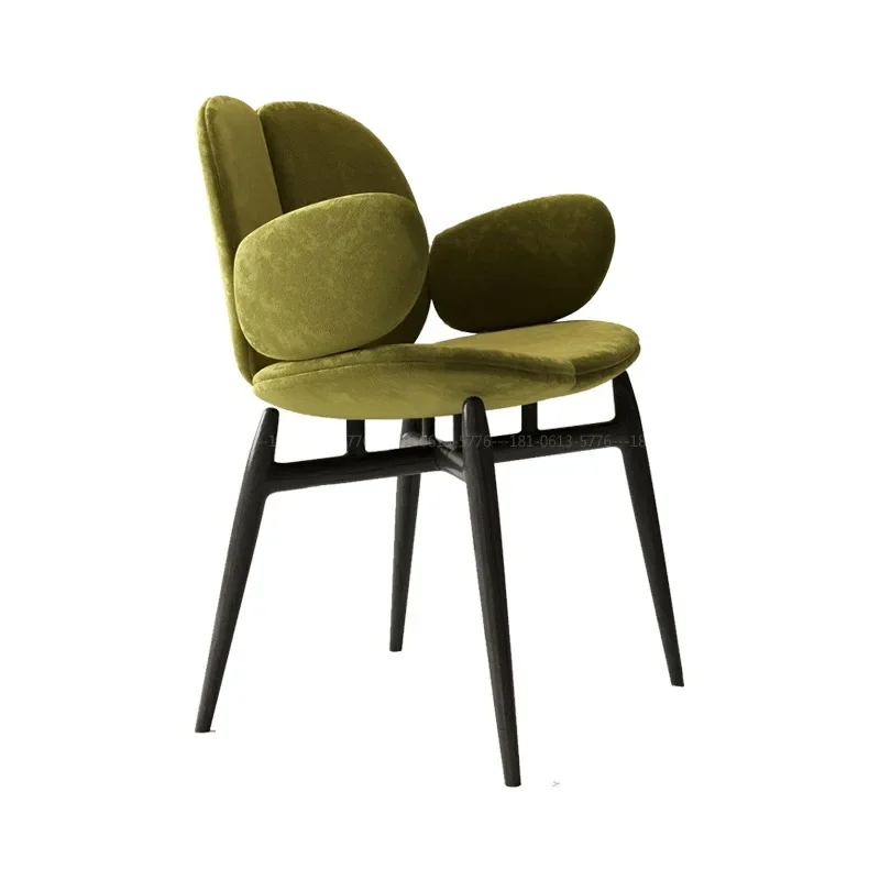 

Designer light luxury solid wood leisure chair, club beauty salon cafe haute couture modern minimalist chair