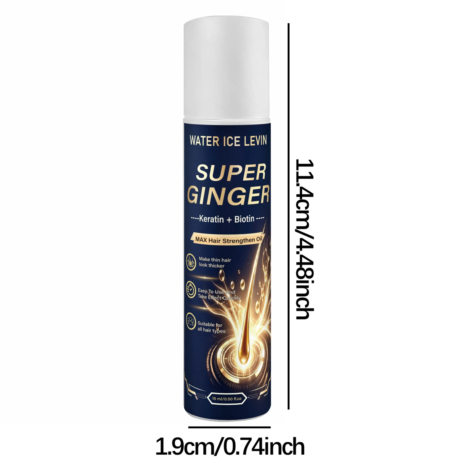 Super Ginger Roller Hair Oil Keratin Biotin Gentle Non‑Irritating Scalp Serum For Sensitive Scalp Strengthen Hair view 6