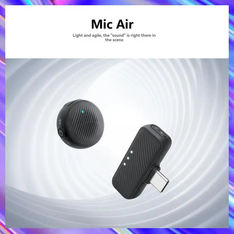 For Insta360 X5 Mic Air Wireless Microphone Transmitter For X5 Magnetically Clamped Microphone Accessory 1 TX 1 RX