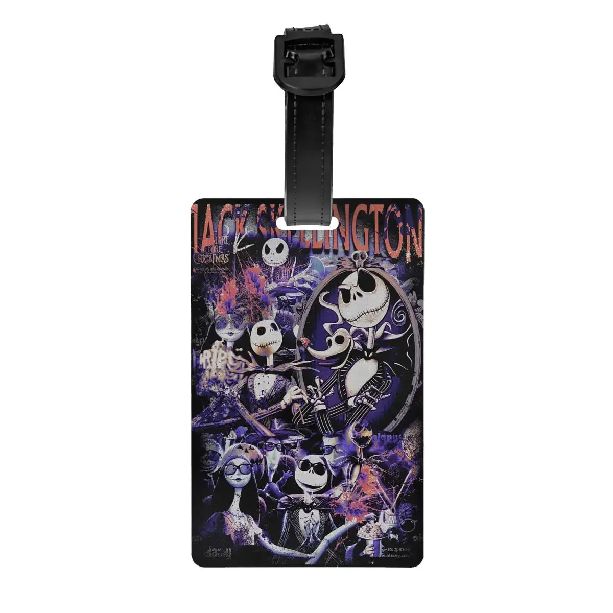 Custom  Luggage Tag Halloween Movie Jack Skullington Baggage Tags Travel Bag Labels Suitcase