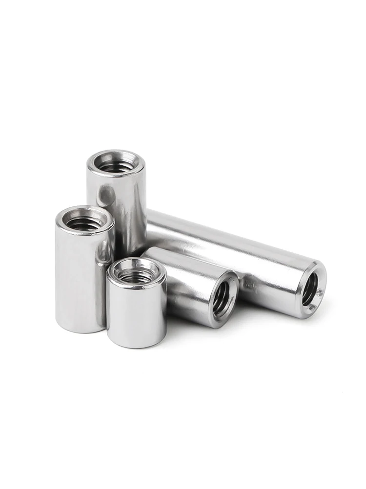 M2 M2.5 M3 M4 M5 M6 M8  304 Stainless Steel Extend Long Lengthen Round Coupling Nut Sleeve Tubular Nuts Joint Sleeve Nut