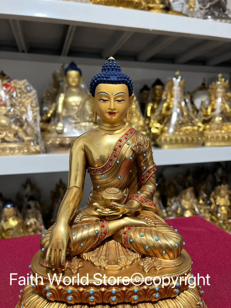 free ship TOP Almighty Shakyamuni Buddha statue 2025 Tibet Thailand Buddhist Worshiping Buddha HOME protection Bless family