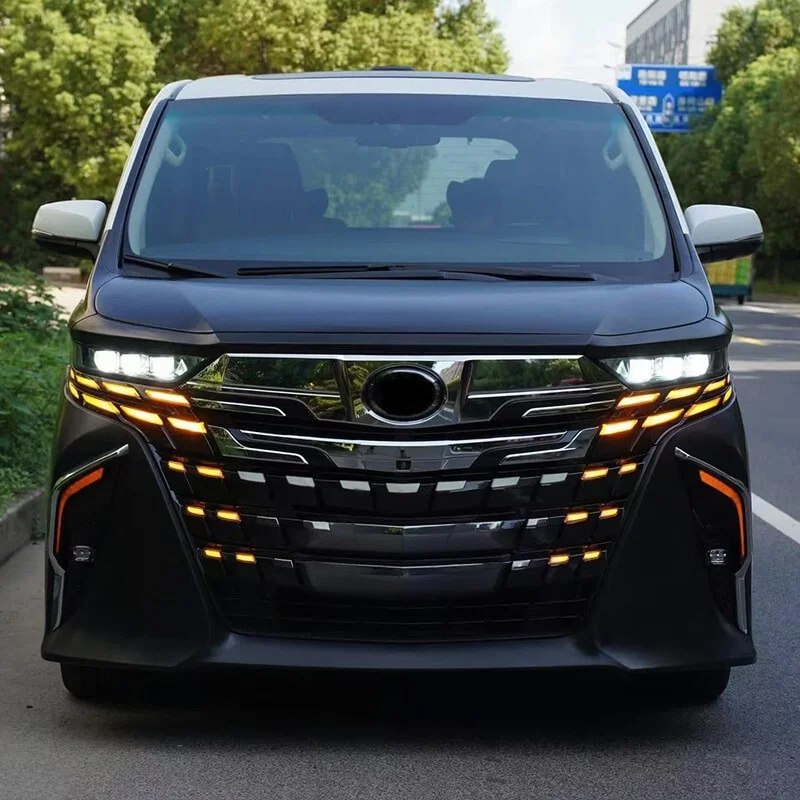 40 Series Body Kit For Alphard 2015 2016 2017 2018 2019 2020 2021 2022 2023 30 35 Series Upgrade Bumper Hood LED Light