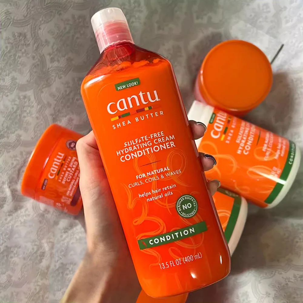 Cantu Edge Gel Shampoo & Conditioner Coconut Curling Cream Moisturizing Curl Activator Cream with Shea Butter for Natural Hair