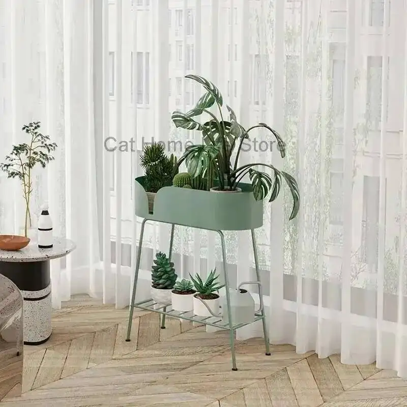 Supporto per piante da camera da letto con sfondo in metallo per interni Supporto per piante regolabile nordico Fiori Festa Estante Para Planta Mobili da balcone