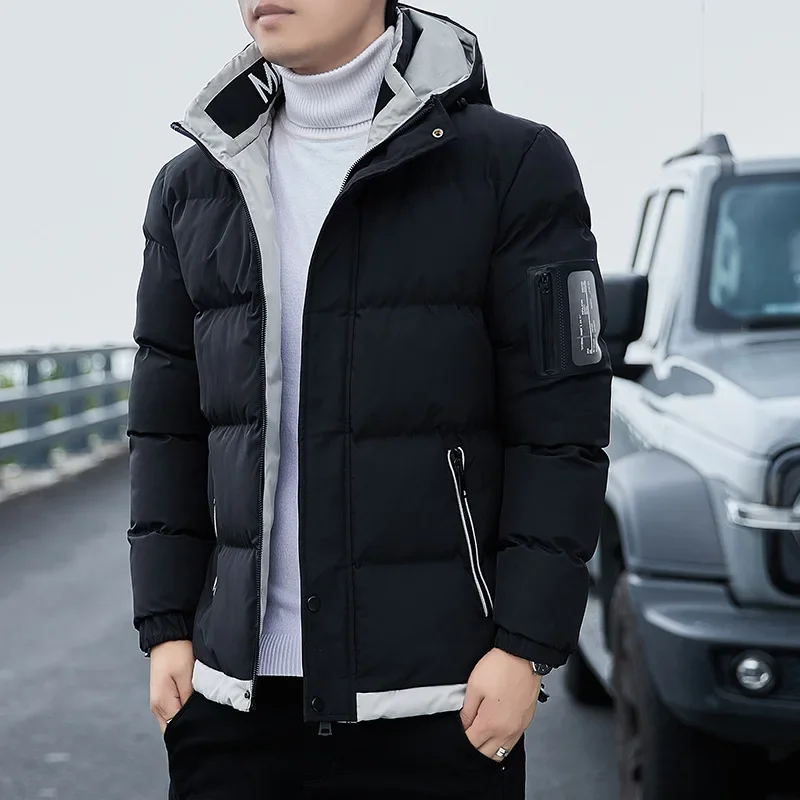 Puffer Jack Heren Dikke Warme Winterjassen Jas Met Capuchon Heren Katoenen Gewatteerde Jas 5xl Mode Casual Kleding 2024 Streetwear