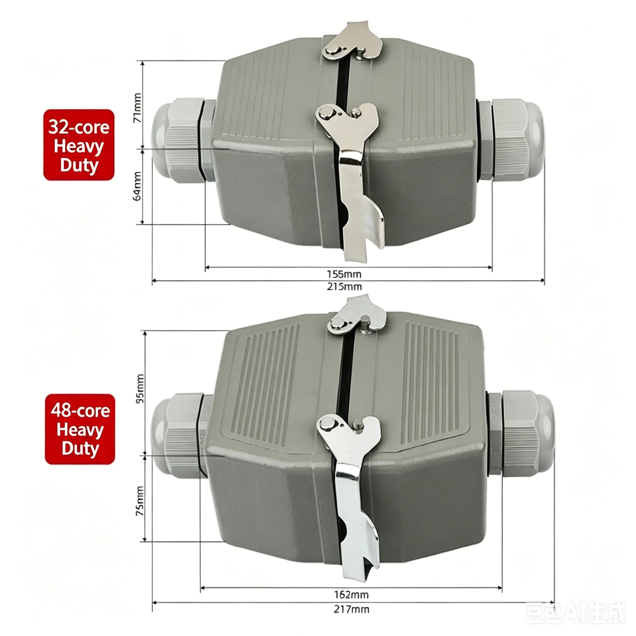 Heavy-duty connector HDC-HE-032M HDC-HE-032F 32-pin mating type rectangular industrial waterproof aviation plug and socket