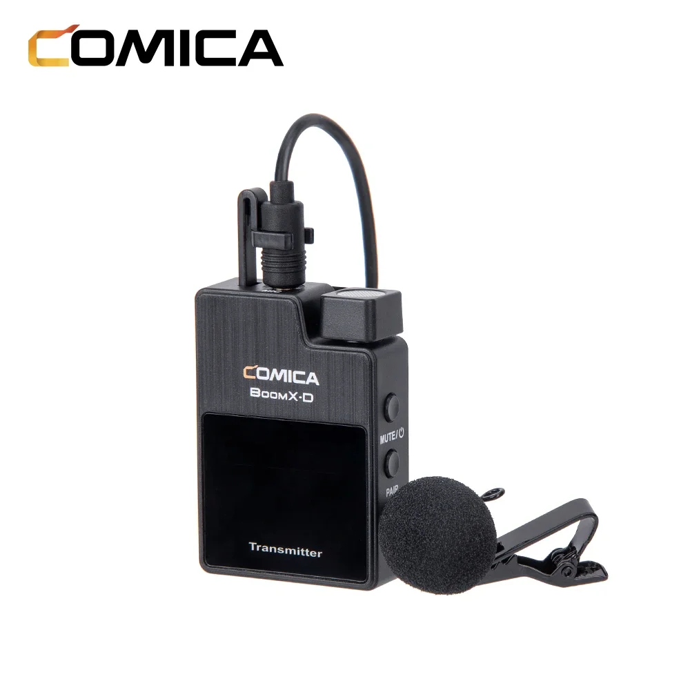COMICA BoomX-D D1 D2 UC1 UC2 2.4G Mikrofon Nirkabel Digital dengan Mikrofon Clip-on Pemancar & Penerima untuk Ponsel Pintar