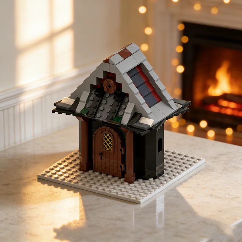 170pcs MOC Kasteel Tiny House Model Bouwstenen Architectuur Monteren DIY Speelgoed Kerstcadeau Creatief Onderwijs Idee Baksteen